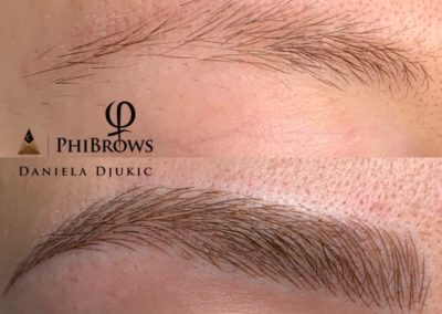 Microblading PhiBrows à Lausannes - Traitement Avant / Après