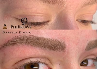 Microblading PhiBrows à Lausannes - Traitement Avant / Après