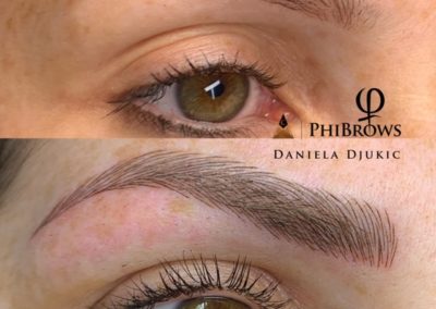 Microblading PhiBrows à Lausannes - Traitement Avant / Après
