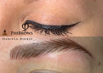 Microblading PhiBrows à Lausannes - Traitement Avant / Après