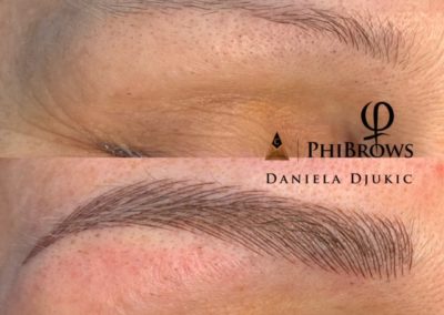 Microblading PhiBrows à Lausannes - Traitement Avant / Après