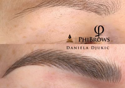 Microblading PhiBrows à Lausannes - Traitement Avant / Après