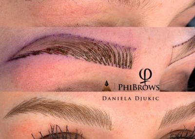 Microblading PhiBrows à Lausannes - Traitement Avant / Après